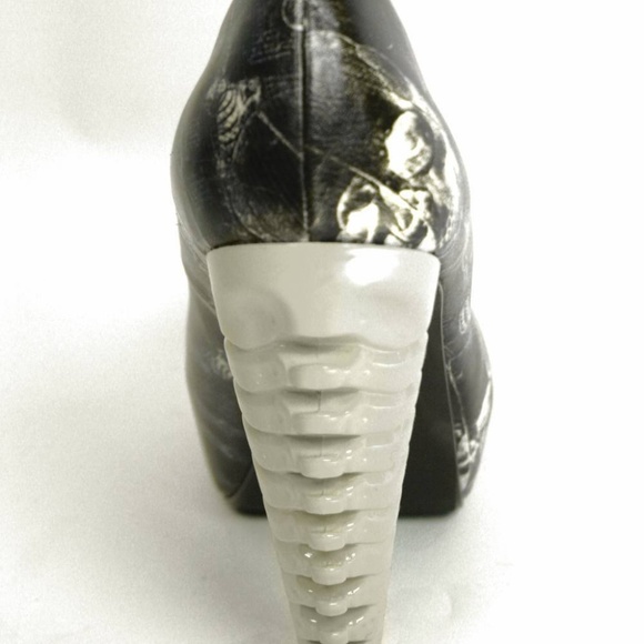 Too Fast Anatomy Heel Rockabilly Pinup Goth Punk - Picture 4 of 4